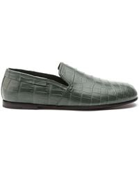 Dolce & Gabbana - Leren Loafers Met Krokodillen-reliëf - Lyst