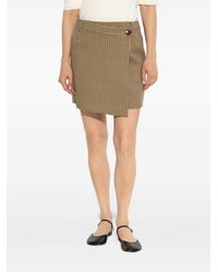 Gestuz - Check-Pattern Wrap Skirt - Lyst