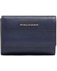 Piquadro - Leather Trifold Wallet - Lyst