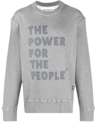 The Power for the People - Logo-Print Organic-Cotton Sweatshirt - Lyst