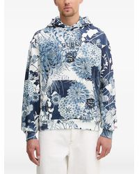 Guess - Sudadera Con Motivo Floral Y Capucha - Lyst