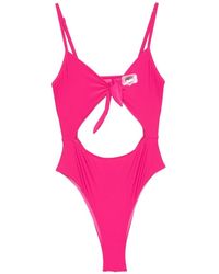 Chiara Ferragni - Cut-Out Tie-Front Swimsuit - Lyst