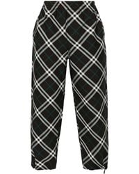 Burberry - Khaki Check Track Pants - Lyst