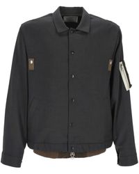 Sacai - Chaqueta Con Botones Y Cremallera - Lyst
