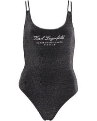 Karl Lagerfeld - Hotel Karl Lurex Swimsuit - Lyst