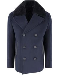 Mackage - Double-Breasted Shearling-Collar Coat - Lyst