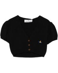 Vivienne Westwood - Ida Puff-Sleeve Cropped Cardigan - Lyst