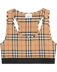 Burberry - Vintage Check Sports Bra - Lyst