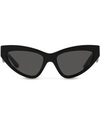 Dolce & Gabbana - Logo-lettering Cat-eye Sunglasses - Lyst