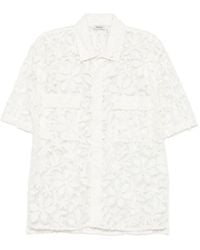 Jonathan Simkhai - Floral-Lace Short-Sleeve Shirt - Lyst