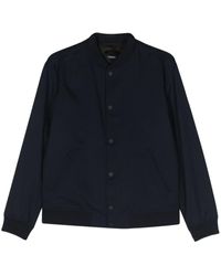 Theory - Buttoned Bomber Jacket - Lyst