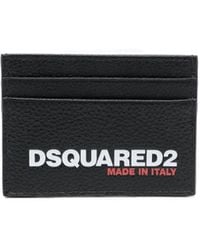 DSquared² - Logo Print Leather Cardholder - Lyst