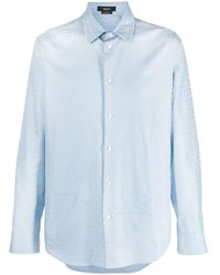 Versace - Allover Cotton-jacquard Shirt - Lyst