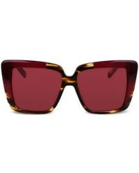 Ferragamo Eyewear - Tortoiseshell-Effect Square-Frame Sunglasses - Lyst