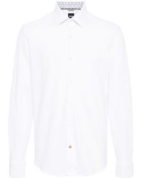 BOSS - Plain Cotton Shirt - Lyst