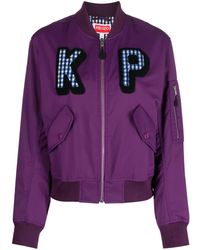 KENZO - Bomberjacke Mit Logo-Patch - Lyst