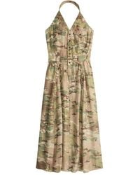 RRL - Buttoned Tie-Waist Dress - Lyst
