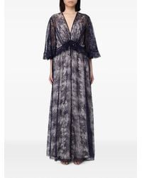 Alberta Ferretti - Sequin-Embellished Lace Maxi Dress - Lyst