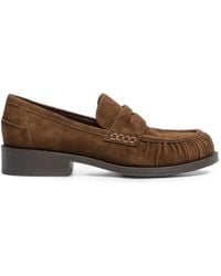 Ash - Rusty Ruched Penny-Strap Loafers - Lyst