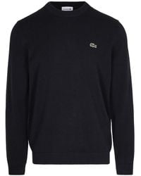 Lacoste - Logo-Patch Cotton Sweater - Lyst