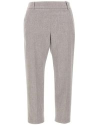 Eleventy - Pressed-Crease Trousers - Lyst