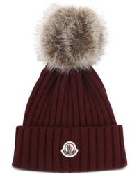 Moncler - Ribbed Pompom-Detail Beanie - Lyst