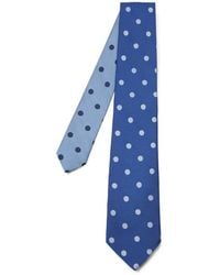 Paul Smith - Cravate Bicolore En Soie À Pois - Lyst