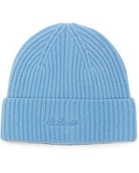 MC2 Saint Barth - Moss Ribbed-Knit Embroidered-Logo Beanie Hat - Lyst
