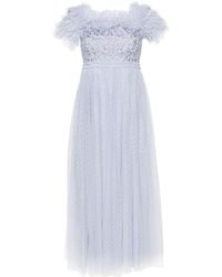 Needle & Thread - Floral-lace Off-shoulder Gown - Lyst