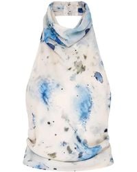Paris Georgia Basics - High-Neck Wrap Top - Lyst