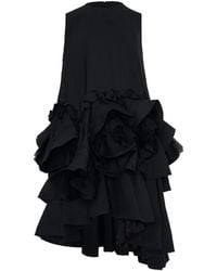 Noir Kei Ninomiya - Cascading Ruffled Sleeveless Midi Dress - Lyst