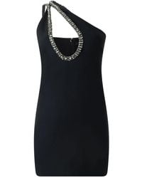 Roberto Cavalli - Mini One-Shoulder Embellished Dress - Lyst