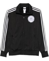 adidas - Zip-Up Stripe-Detail Sweatshirt - Lyst