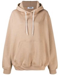 MSGM Trui Met Logoprint - Naturel