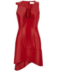 Ferragamo - Leren Mini-Jurk - Lyst