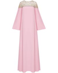 Oscar de la Renta - Crystal-embellished Kaftan Maxi Dress - Lyst