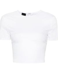 Pinko - T-shirt crop à manches courtes - Lyst