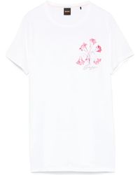 BOSS - Floral-Print T-Shirt - Lyst