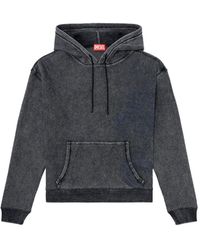 DIESEL - Jacquard-Mesh Drawstring Cotton Hoodie - Lyst