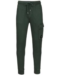 C.P. Company - Brushed And Emerized Diagonal Fleece Cargo Lens Sweatpants - Lyst