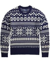 Polo Ralph Lauren - Fair Isle Logo-Intarsia Sweater - Lyst