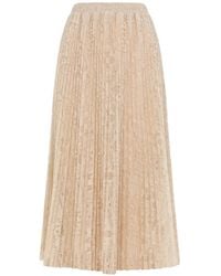 Ermanno Scervino - Pleated Lace Skirt - Lyst