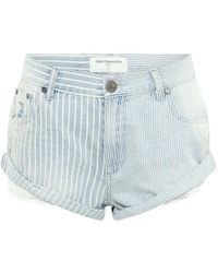 One Teaspoon - Bandits Striped Denim Shorts - Lyst
