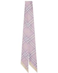 Burberry - Sciarpa Sottile A Quadri - Lyst