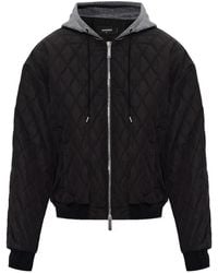 DSquared² - Hooded Quilted Bomber Jacket - Lyst