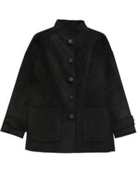 The Dynamis Studio - High-Neck Patch-Pocket Coat - Lyst
