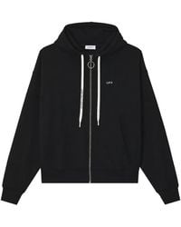 Off-White c/o Virgil Abloh - Logo-Print Zip-Up Hoodie - Lyst