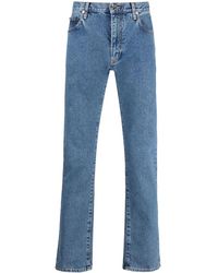 Off-White c/o Virgil Abloh - Logo-Print Straight-Leg Jeans - Lyst