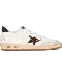 Golden Goose - Ball Star Trainers With Leopard Print Pony Skin Star And Heels Tab - Lyst