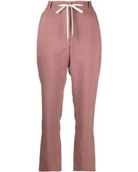 Eleventy - Pantalon En Chambray À Lien De Resserrages - Lyst